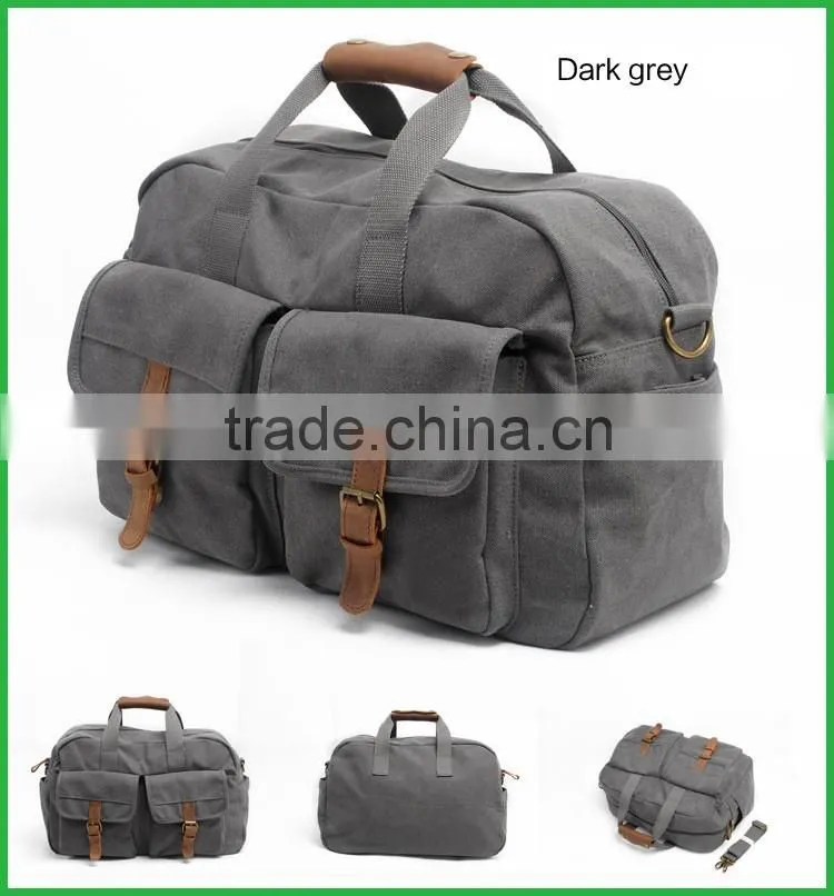 Vintage Canvas Leather Foldable Luggage Travel Bags Cheap Price