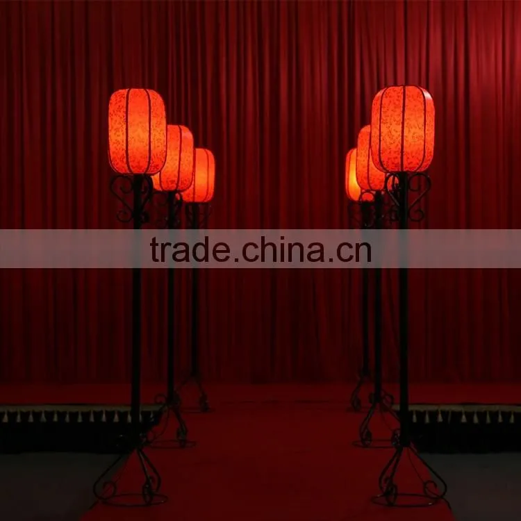 Floor standing red large chinese lanterns for indoor decoration