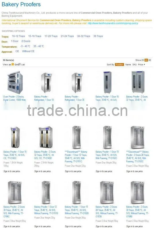 Various Bakery Equipments for Sale from TWOTHOUSAND