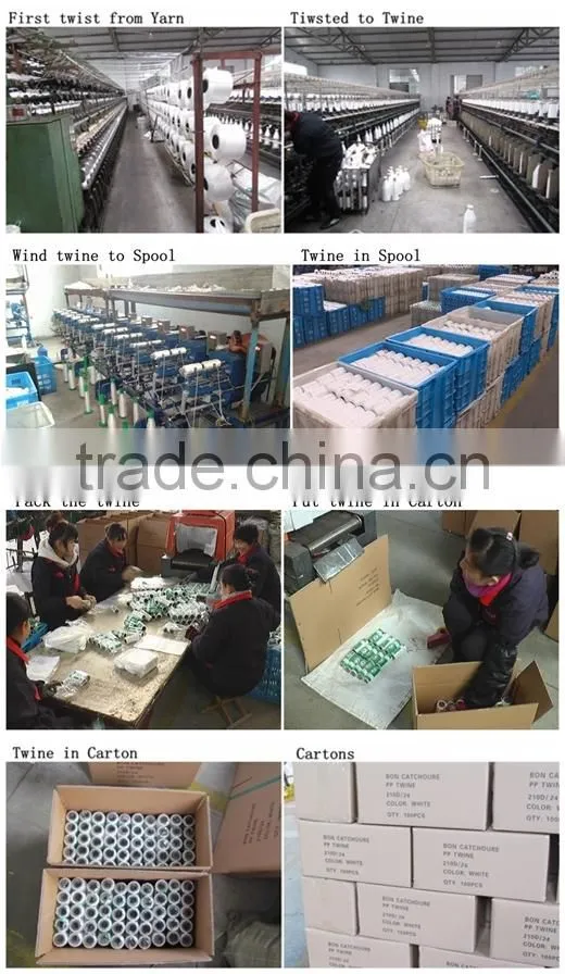 good QUALITY/high tenatcity 210D white twisted nylon 6 twine