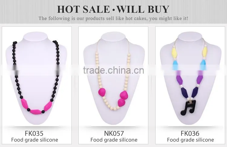 100% Non-Toxic Handmade Cool Jewellery Teething Necklace For Babies