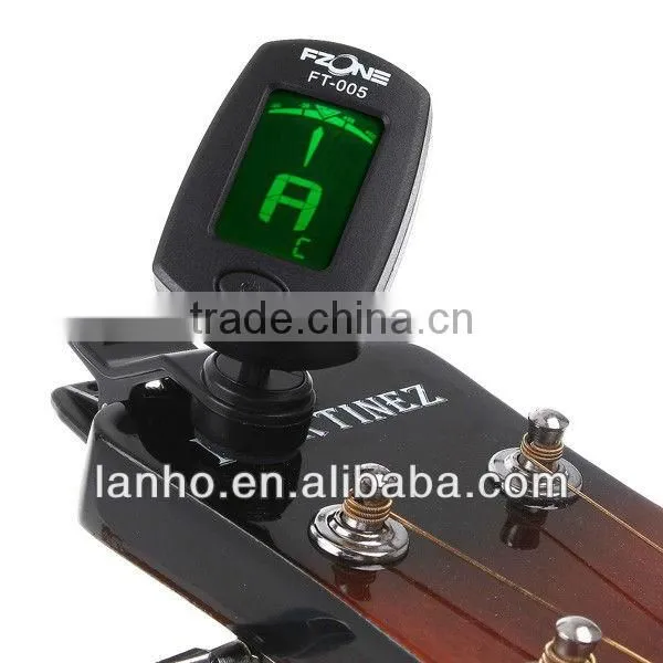 LCD Clip-on Guitar Tuner Electronic Digital Chromatic Bass Violin Ukulele FT-005