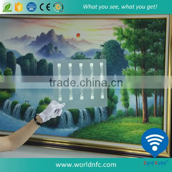 Raw material Transparent RFID Smart Card Inlay with layout 3*8