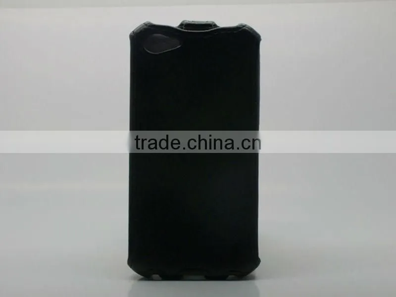 Hot-presing styling design and litchi grain cell phone holster case for iphone5c