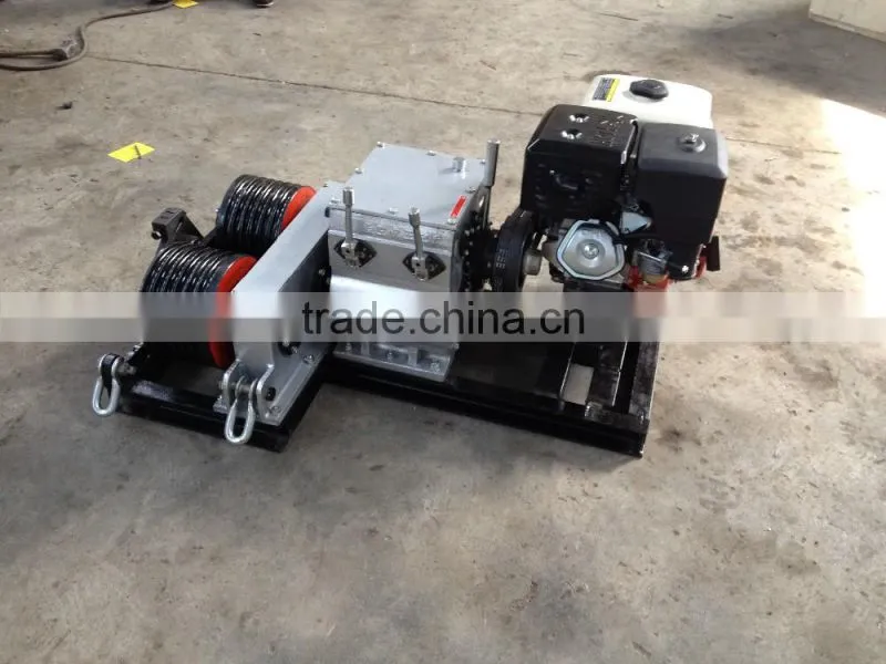 5 Ton Double Capstan Winch With Diesel Engine,Double Drum Cable Winch