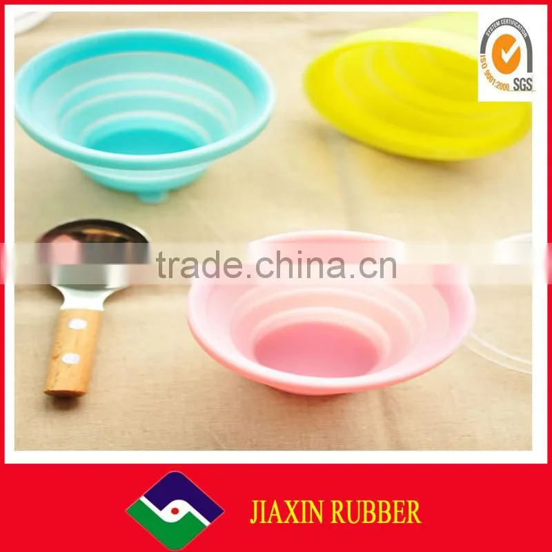 100% Food Grade Locked lids Silicone collapsible bowl