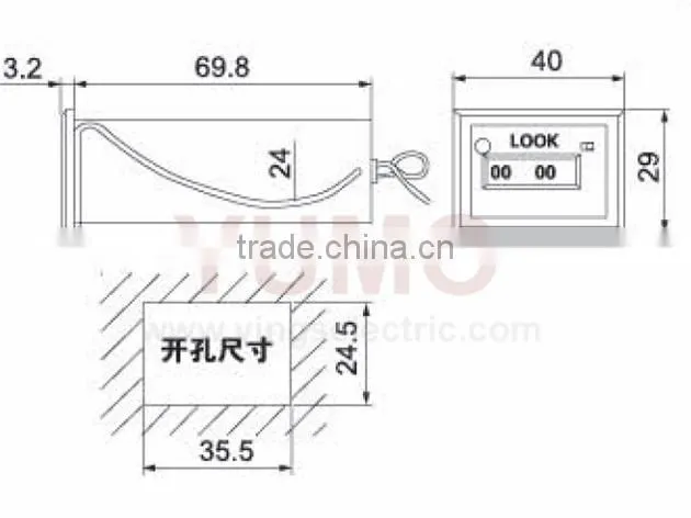 CSK4-NKW 4 digit with zero clearing Electromagnetic counter