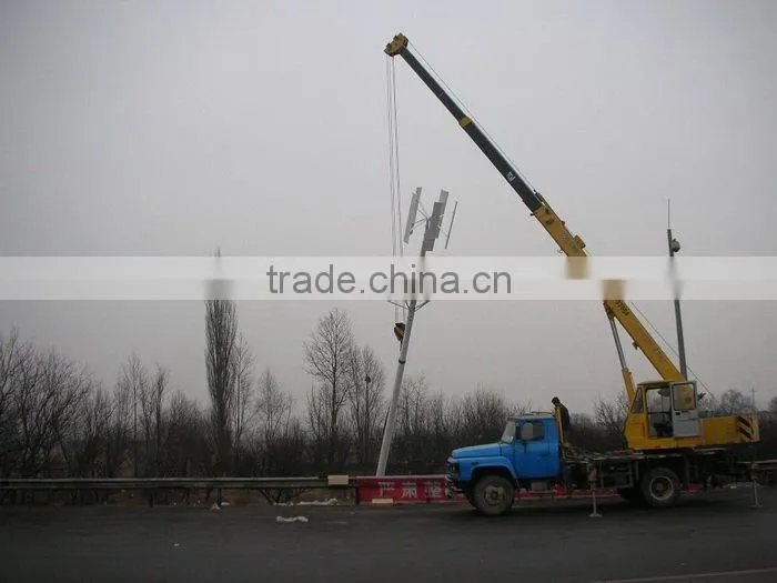 vertical turbine wind solar hybrid system