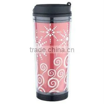 9oZ double wall mini plastic Portable cup auto mug plastic advertisement Auto mug plastic auto mug accept printing LOGO