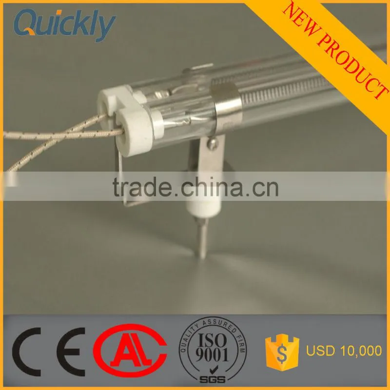 quartz envelope infrared heater lamp for non-woven drying