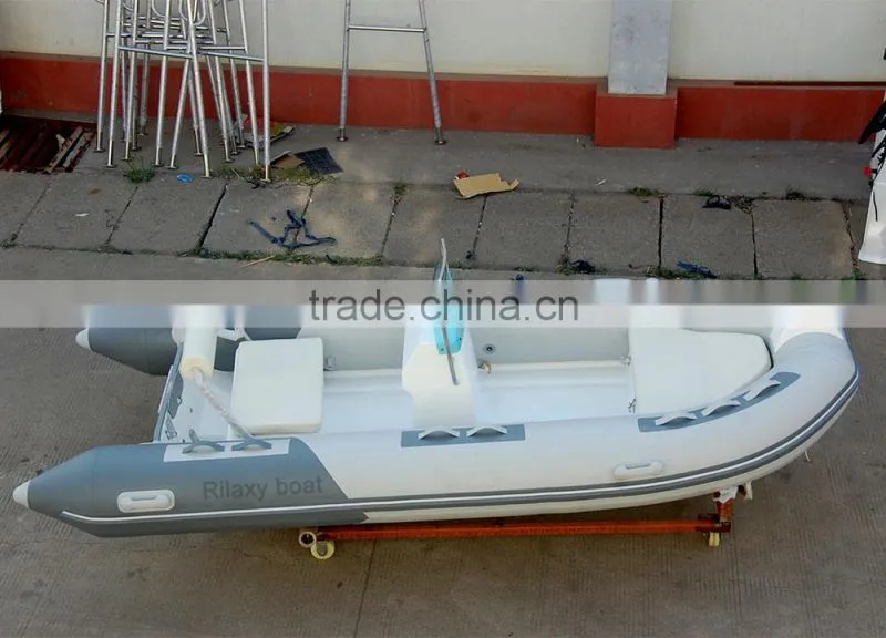 RILAXY Inshore & lake Chinese manufacturer oriented cheap small inflatable center steering console fishing boat for sale