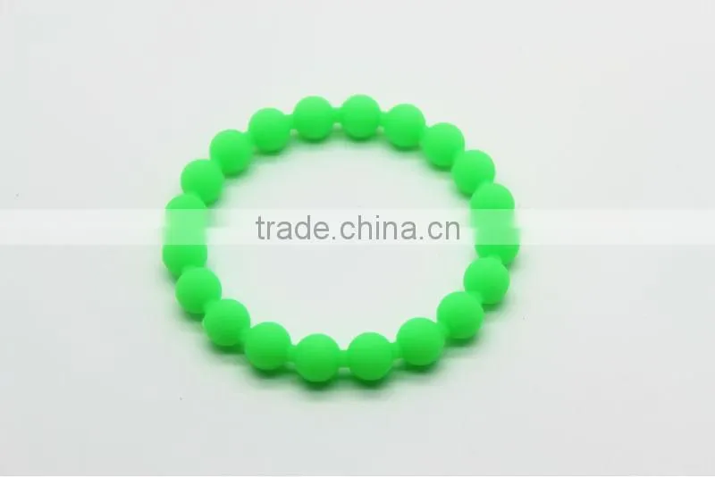 glow silicone bead bracelet silicone bracelet