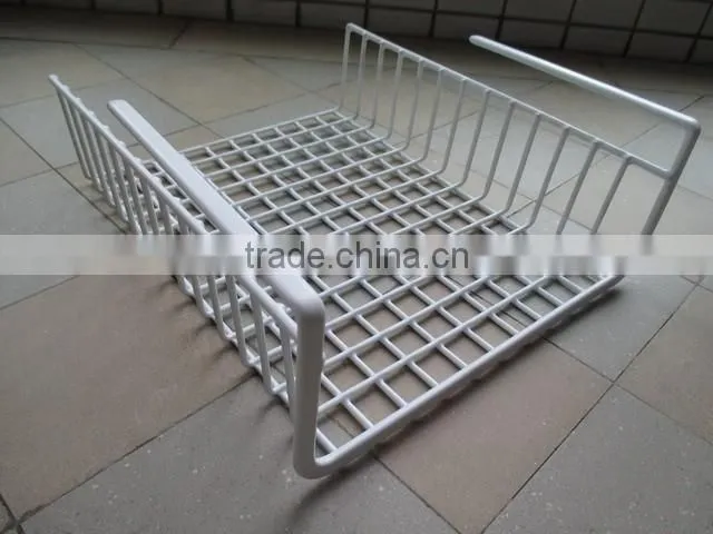 White Mesh Under Shelf Storage Organization Basket, Punch Flower