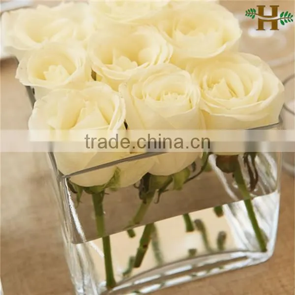 hot sale hand blown square glass vase
