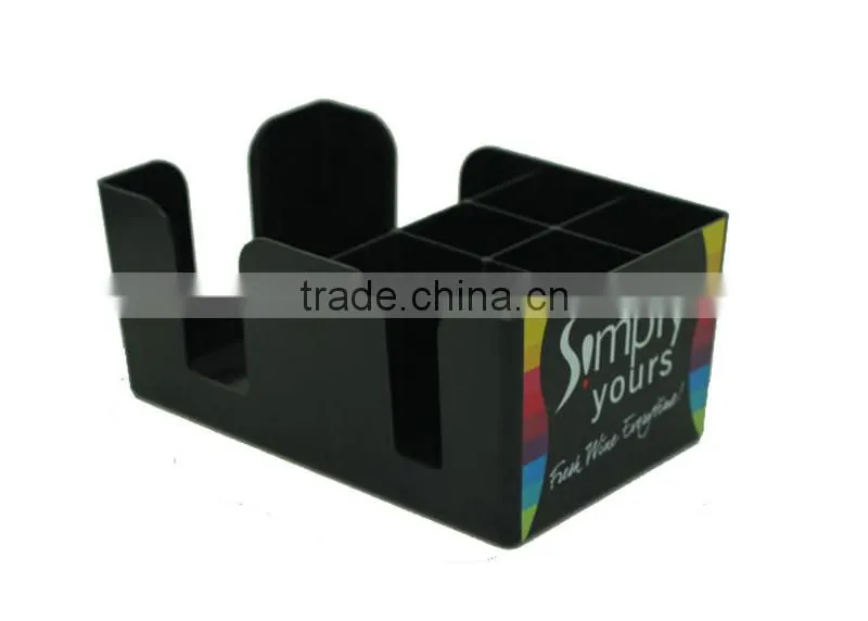 Good quality plasticbar caddy bar napkin straw stirrer holder with all in bar accessories