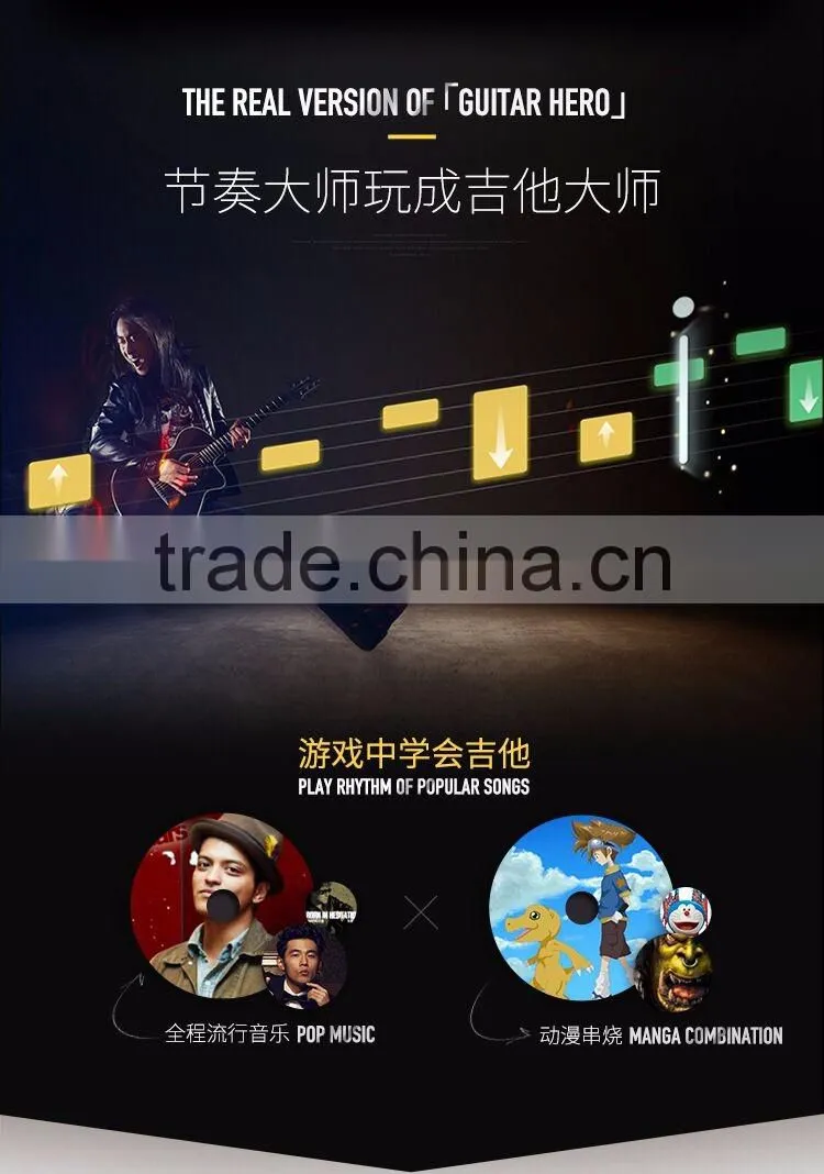 High Quality Smart Guitar For Beginner, Educational Teaching Guitar With Flashlight Mobile APP Game Instrument Fun Guitar