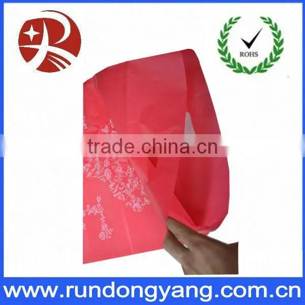 Cheap pe plastic die cut bags in China