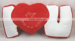 Supply fashion cute I LOVE U plush sofa cushion small order