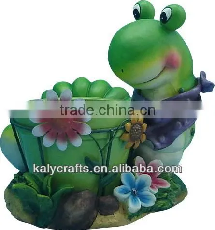 decorative hedgehog polyresin flower planter garden pot