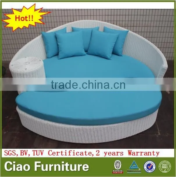 bali outdoor sun bed rattan round sunbed wicker furniture
