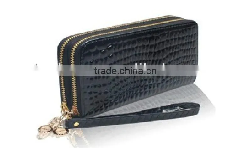 Ladies' croco Fashion PU Leather Wallet