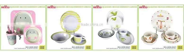 China suppliers Dishwahser safe break-resistant dining table set, home melamine dinnerware for USA & EU market
