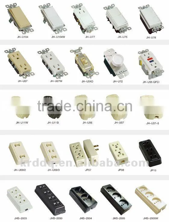 u33 American standard wholesale wall 3 pole electrical socket receptacle outlet USA