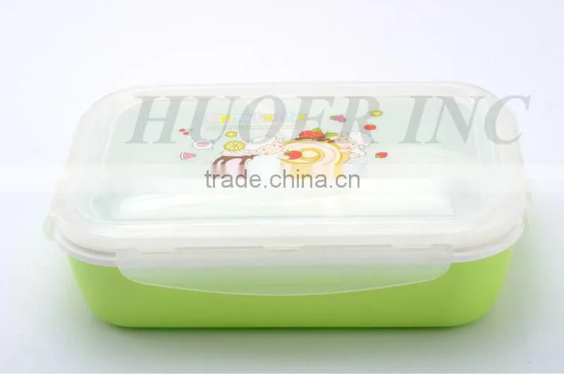 Rectangle Plastic Lock Lunch Box