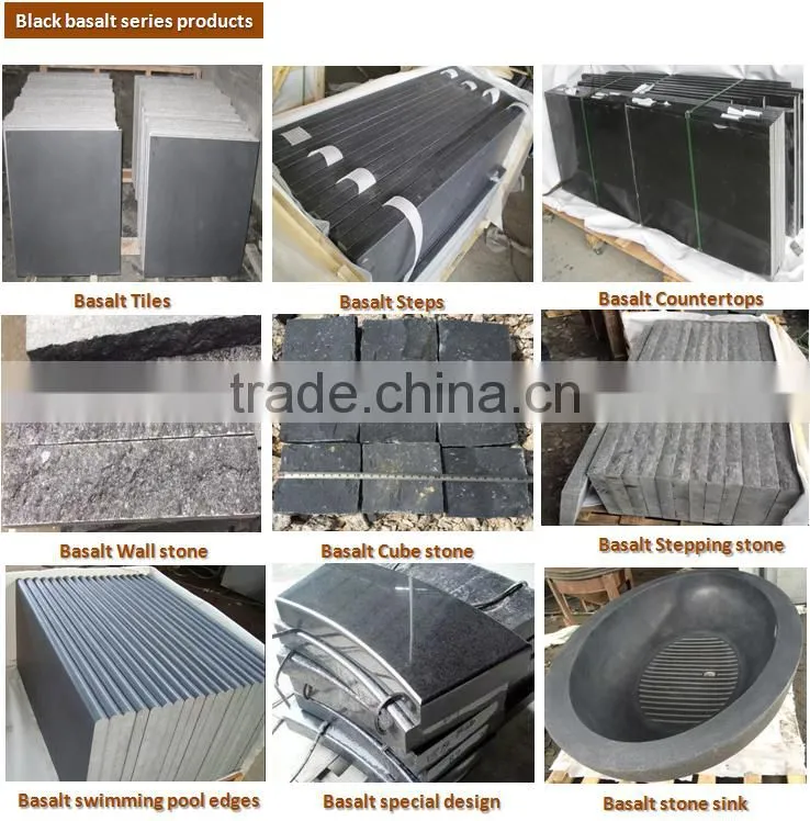 High quality Fuding black pearl G684 basalt pavers