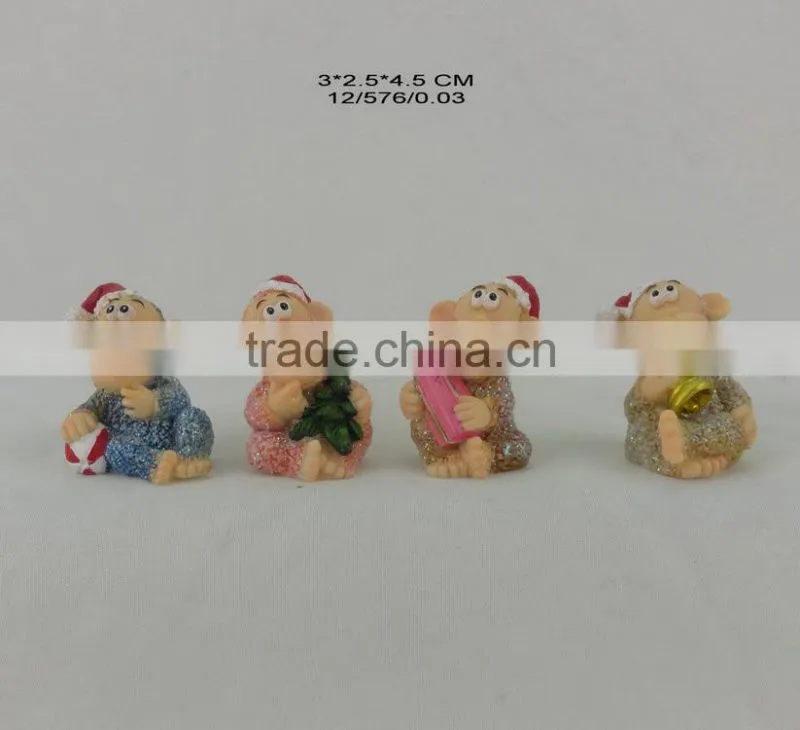 Resin christmas monkey sculpture for 2016
