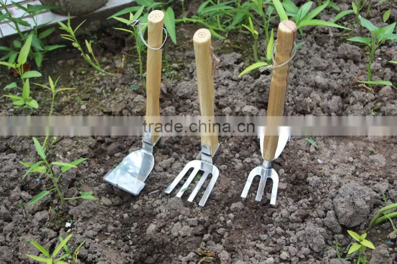 stainless steel head mini garden hoe for kids and adult