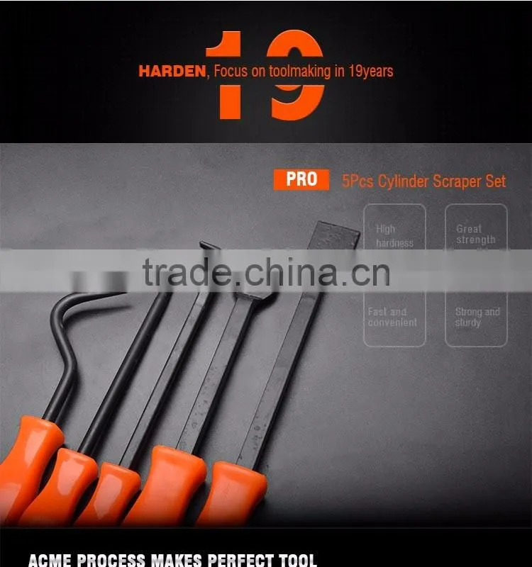 Professional High Carbon Steel 5PCS Cylinder Scraper Set
