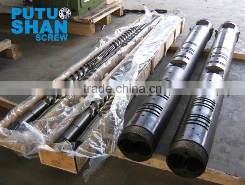 Parallel twin screw and barrel for Cincinnati,Krausmaffei,Liansu,Maplan,Weber extruders