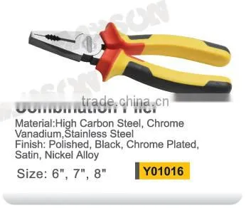YF01016 2015 New design professional combination plier with 3colours handle