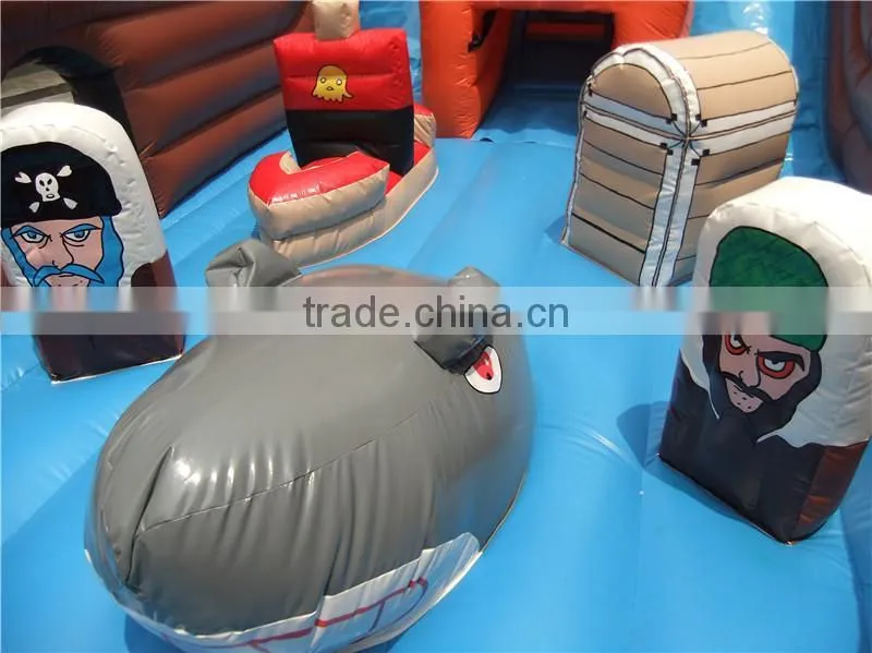 New design pirate ship inflatable slide with factory lower price
