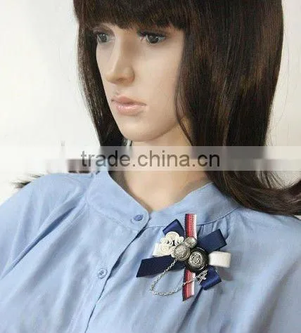 CF0714 Fancy handmade orange fabric hair bows accessories for women