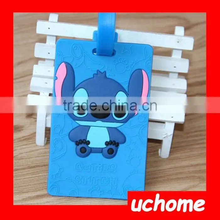 UCHOME Cartoon Luggage Tag Silicone PVC Luggage Tag