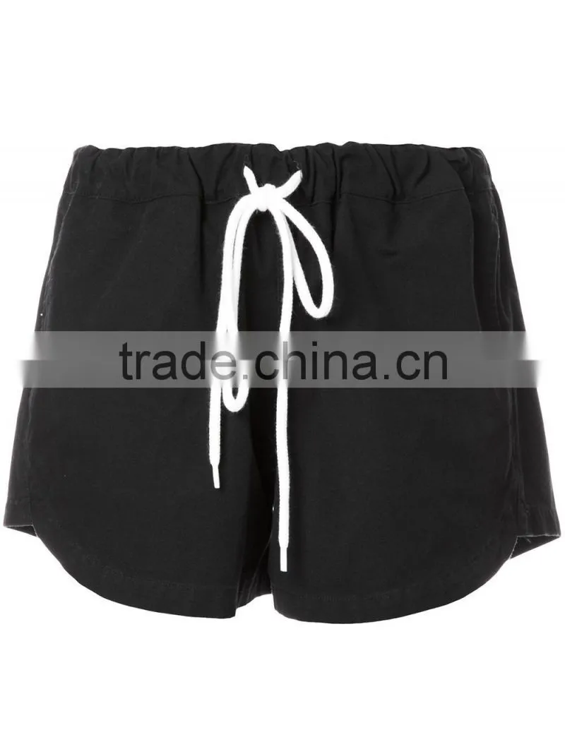 Women Fashion Wholesale Custom Black Cotton Canvas Mini Shorts Pants Guangzhou Apparel Clothing China Manufacturer Hot Shorts