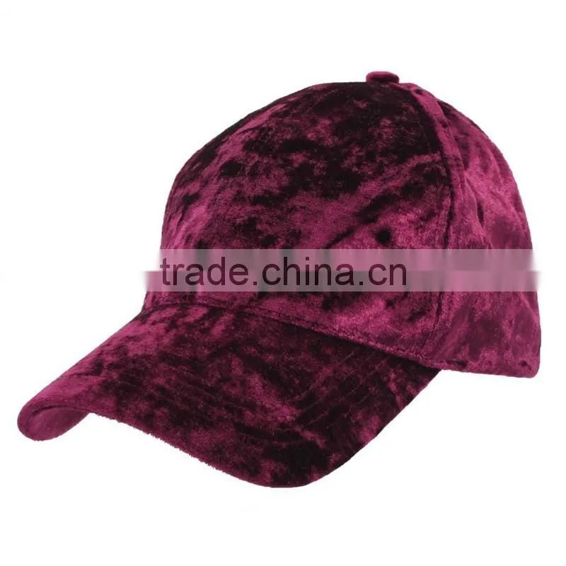 Blank Fake Velvet Baseball Cap Custom Hats And Caps