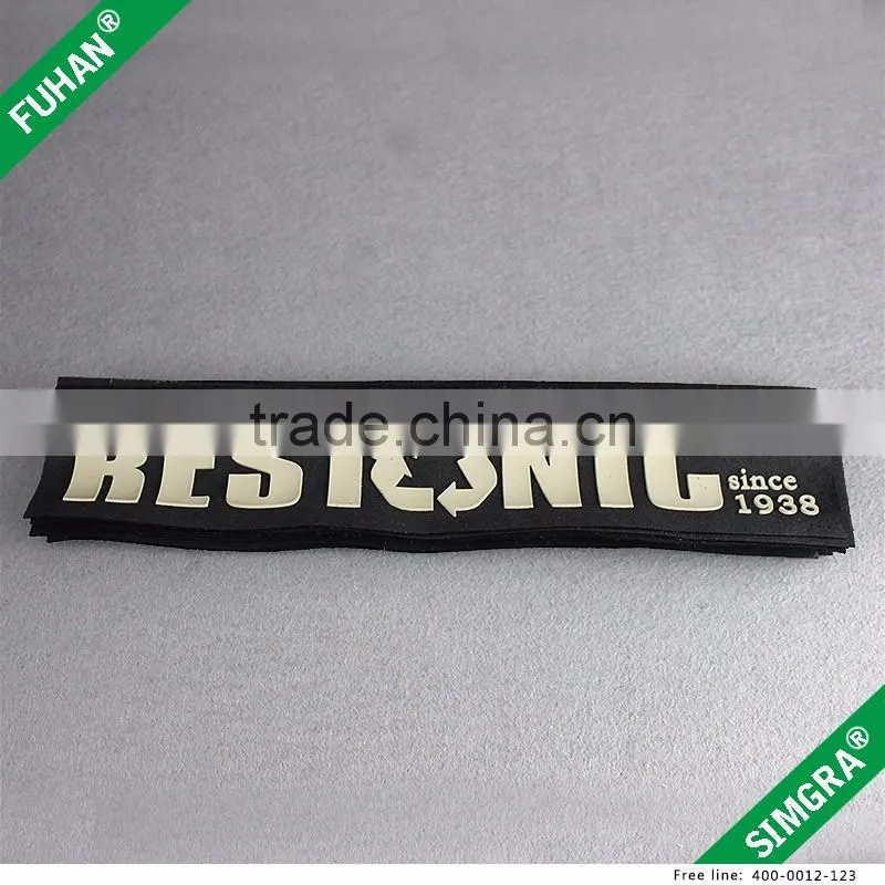 Wholesale PVC Brand Logo 3D Rubber Patches for Garment