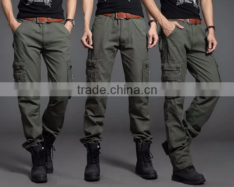 2016 customized manufacture fashionable Wholesale Men's Casual Pants plain color Loose Sport outdoor Trousers for men