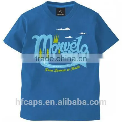 O-neck Cotton Short Sleeve Custom Cheap Printed T-shirts with Woven Label on Neck