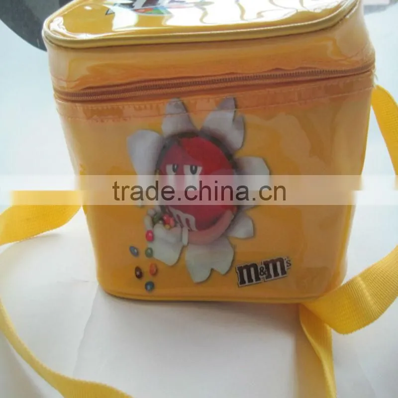 Shiny Leather lunch cooler bag