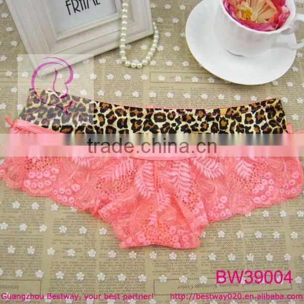 Sex schoolgirl boyshort underwear with lace & bow