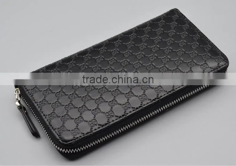 hot selling new fashion man trending clutch wallet with zip coin pocket