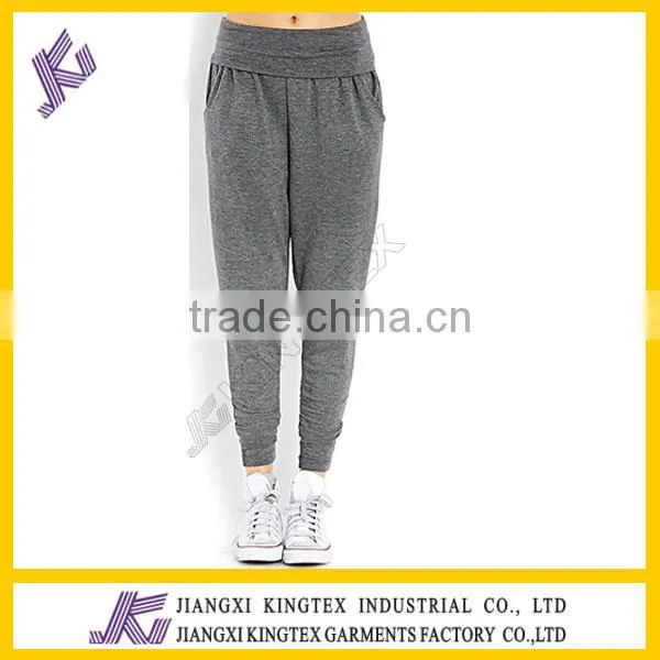 custom double layer design harem pants,women three quarter harem pants,jiangxi cotton harem pants