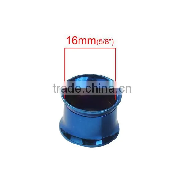 14mm Stainless Steel Ear Stretcher Expander Cylinder Blue Cheap Ear Gauge Plugs
