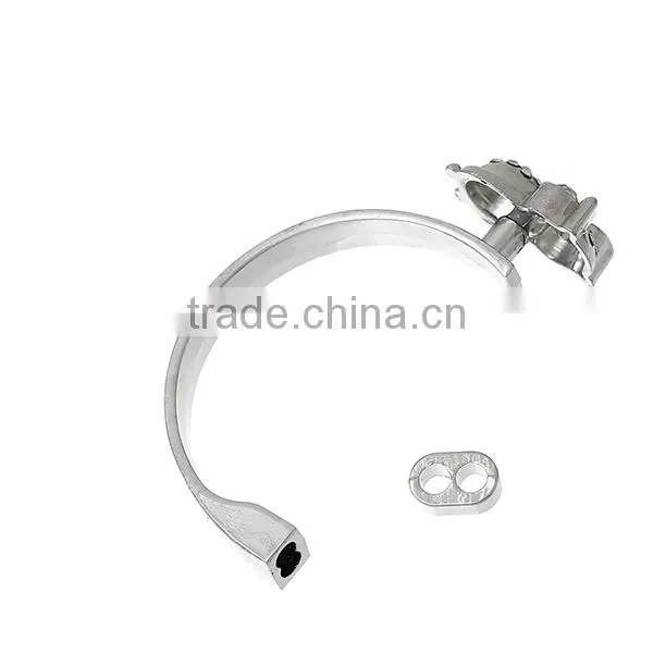 Half Bracelet Bangle Bar With Slider Hook Clasps Owl Halloween Silver Tone 5.8cm x3.2cm 11mm x7mm
