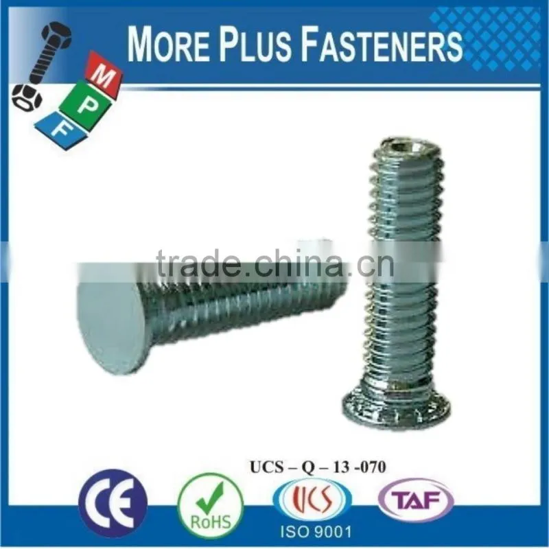 Made in Taiwan Stainless Steel Flush Head Non Flush Head Self Clinching Metric Threaded Stud