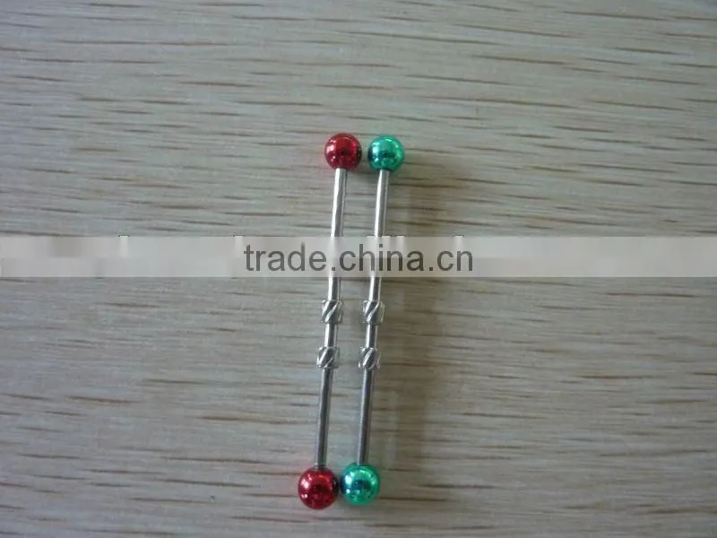 Fashion Anodized Star-Shaped Tongue Barbell Tongue Ring